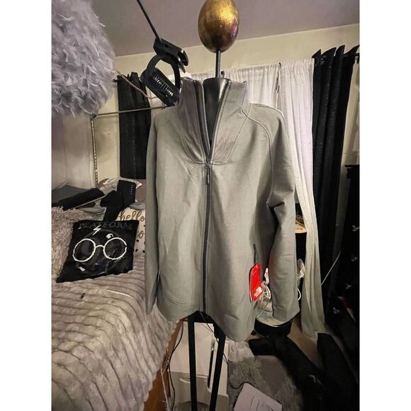 Plus size xxl nwt tnf windfall soft shell jacket grey asphalt - Picture 5 of 12